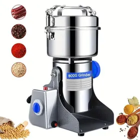 Comparer les prix de Moulin à Grains Électrique 800g Broyeur à Grains 1400 W à Haute Vitesse Moulin à Farine Herbes épices Céréales argent EGRAINOIR
