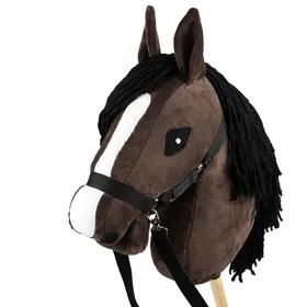 Comparer les prix de Jouet à cheval bâton - Hobby Horse - Châtaigne foncé A3 - 100% polyester - Rembourrage en silicone - Certifié CE