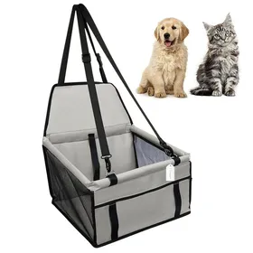 Comparer les prix de Siège auto pour animaux - TCHOUPIN  - siège de sécurité portable pour animaux de compagnie - respirant et imperméable - gris