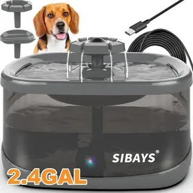 Meilleurs prix pour Fontaine À Eau Pour Grands Chiens, 9 L, 300 Oz, 2,4 Gal-Automatique-Super Silencieuse-Pas De Déversement-Coton Filtrant Multiple-Ma