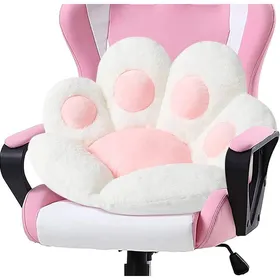 Meilleurs prix pour Coussin Pattes Chat 70x60cm Weiß Mignon Chaise/Canapé Décoration Extérieur/Intérieur Doux .