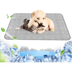 Meilleurs prix pour en Tissu Ice Silk Tapis pour ChienTaille XL pour Usage Extérieur Tapis ChatDimensions 100x70cm Tapis Fraicheur ChienCouleur Grise