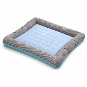 Comparer les prix de Tapis rafraîchissant auto-Taille S (45 x 35 cm)-Coussin rafraîchissant confortable et couchage respirant avec côtés glacés-Bleu