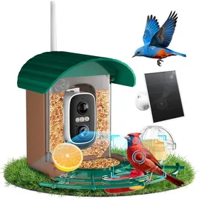 Comparer les prix de Mangeoire Oiseaux - 1 Unité - Plastique Résistant - Caméra 2K Solaire IA - Jardin Extérieur - Noir MICRODERMABRASION