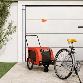 Comparer les prix de vidaXL Remorque de Vélo pour Animaux de Compagnie Chariot à Vélo pour Chien avec Roues Poussette de Chien Orange et Noir 94019