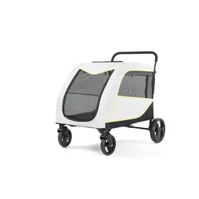 Comparer les prix de Poussette Renforcée–Double EntréePliable Facile Frein au Pied Sécurité RéfléchissantePanier de Rangement-Jusqu’à 80 kg-Blanc