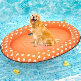 Comparer les prix de Radeau flottant pour chien - Gonflable Résistant aux perforations - Piscine dété - 35x25x5 pouces orange