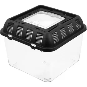 Comparer les prix de Boîte délevage pour reptiles conteneur de transport pour lézard de compagnie pour voyages (20x16cm)