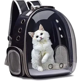 Comparer les prix de ®RisingFF Sac à dos pour chat sac à dos à bulles sac à dos respirant pour animal de compagnie (noir)