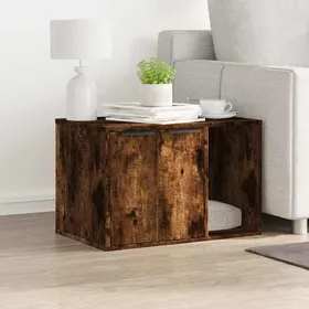Meilleurs prix pour Meuble de bac à litière pour chat - vidaXL - bois dingénierie - chêne fumé - 60 x 40 x 40 cm - usage intérieur kbd43q798