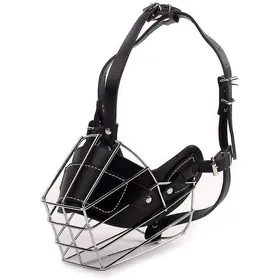 Meilleurs prix pour Muselière en métal super muselière en cuir pour grands chiens morsure et sentiment de sécurité pour la plupart des chiens-M Label