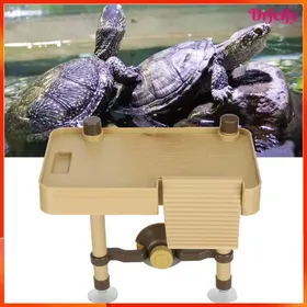 Meilleurs prix pour Jetée de tortue flottante - AKOZON - Île flottante - Plastique durable - Ventouses de fixation - Rampe antidérapante