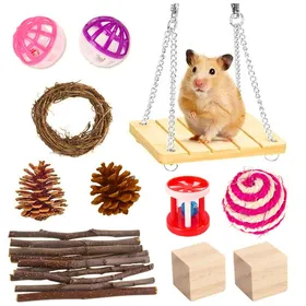 Comparer les prix de 10 Jouets pour rongeurs bois naturel accessoires à mâcher hamster gerbille .