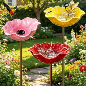 Meilleurs prix pour Bain D’Oiseaux3 Pièces Abreuvoir OiseauxBain pour OiseauxMangeoire OiseauxBassin pour OiseauxDeco Jardin