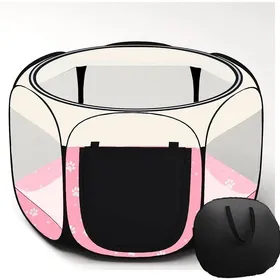 Comparer les prix de Parc Portable Pliable pour Animaux de Compagnie Cage pour Chatpour intérieur et extérieurTente pour Animaux de Compagnie (RoseM)