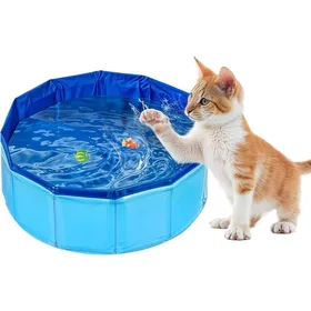 Comparer les prix de Piscine pour chat - Pliable - En PVC - Antidérapante et résistante à lusure - Pour chien et chat - 30 x 11 cm .