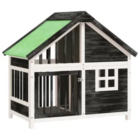 Comparer les prix de Meilleures Abris - Poulailler Chenil gris 96x60,5x87 cm bois de pin solide SSD3768089