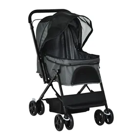 Comparer les prix de WEIGULO Poussette pour petits chiens et chats Oxford gris foncé 765 x 52 x 95 cm