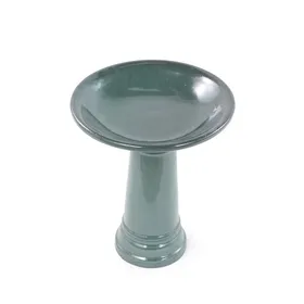 Meilleurs prix pour Bain dOiseaux Céramique Artisanale Ø315x38cm - Abreuvoir Mangeoire - Jardin Décoratif - Vert Foncé