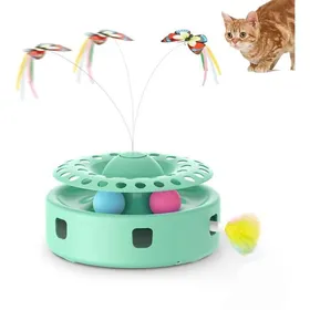 Meilleurs prix pour Jouet pour Chat - PZCC - 3 en 1 - Interactif - Automatique - Vert