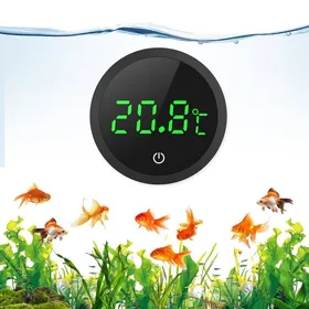 Comparer les prix de Thermomètre daquarium numérique LCD haute précision (01 °C) avec boutons tactiles et pile remplaçable – Noir
