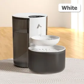 Meilleurs prix pour Distributeur deau intelligent pour animaux de compagniefontaine deau sans fil pour chatdistributeur deau pour chien WHITE