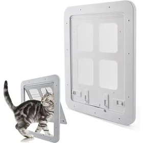 Comparer les prix de DRE-(24 cm x 29 cm) BlancChatiere pour Moustiquaire Chattiere Porte Chat Facile à Installer Esthétique et sans Bruit Moustiquaire