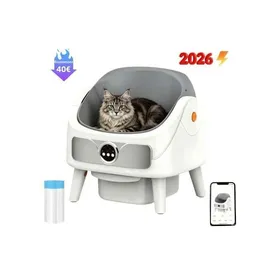 Meilleurs prix pour Litiere Autonettoyante Chat 80LContrôle des Odeurs 15 JoursBac à Litière SilencieuxContrôle avec APP