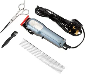 Comparer les prix de Tondeuse à poils d'animaux de compagnie,puissante,kit de toilettage pour la réparation des poils de chien,tondeuse silencieuse-Bleu