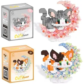 Comparer les prix de Ensemble de Blocs de Construction Chat Mini Blocs de Construction pour Animaux Mignon Chat Bricks Cadeaux pour Adultes et Enfants