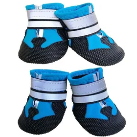 Meilleurs prix pour Lot de 4 chaussures pour chien imperméables et antidérapantes pour la neige profonde protection des pattes avec bande