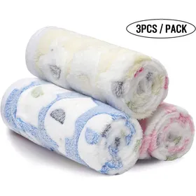 Meilleurs prix pour Couverture en Peluche - KZQ - Eléphant - 3 Pièces - 60x40cm - Ultra-Souple