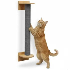 Meilleurs prix pour 66 cm Griffoir Mural pour Chat - Poteau à Griffer en Sisal avec Fixation Murale
