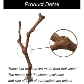 Meilleurs prix pour Lot de 2 perchoirs en bois naturel pour perroquet jouet suspendu pour cockatiels conures et aras