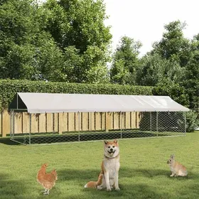Comparer les prix de Chenil extérieur - vidaXL - 600x200x150 cm - Toit résistant - Sécurité renforcée