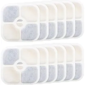 Comparer les prix de Filtres de fontaine à eau pour chats - Unbrand - Lot de 12 pièces - Charbon actif - Dimensions 124 x 124 cm