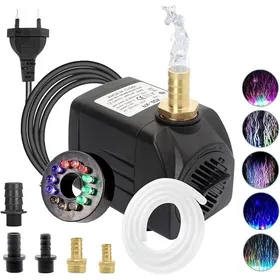 Meilleurs prix pour Pompe à Eau Submersible 25W2000 L/H Pompe a Eau Ultra Silencieuse Pompe de Bassin 25W 2000L/H avec tuyau et lumière
