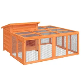 Comparer les prix de Bonne qualité - Parc enclos-Clapier marron 144x123x675 cm - bois de pin massif - MAW72773452