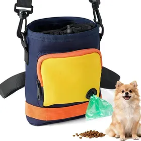 Meilleurs prix pour Sac à friandises pour chienidéal pour la nourriture pour chienclés sacs à déjectionsjaune bleu foncéUISAVE