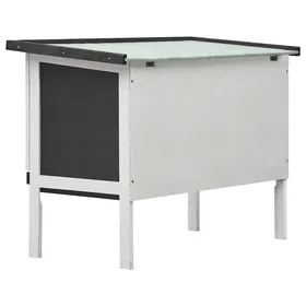 Meilleurs prix pour Gris Abri poules/animaux - SARAZYJ - Clapier dextérieur - 1 niveau Gris Bois Hot20930376