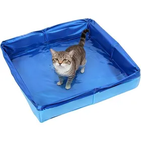 Comparer les prix de Piscine Pour Chien Pliable Carrée 50X50X10CmPetite Piscine Pour Chien Et ChatBassine Bain PortablePataugeoire Pour Chiens[IN23]