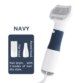 Comparer les prix de Sèche-cheveux pour animaux - Phoesky - Avec peigne - Brosse intégrée - Séchage doux - Bleu marine - Longueur du fil 2 m