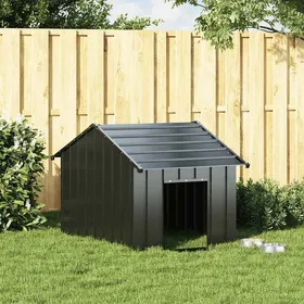 Meilleurs prix pour Meilleures Abris - Cage - Niche pour chien avec toit noir 83x130x85 cm acier galvanisé SSD4435192