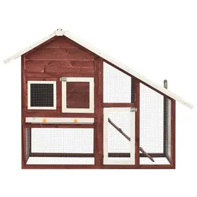 Meilleurs prix pour Clapier d'extérieur/Enclos large - UU - Moka et blanc 140x63x120 cm - Bois de sapin massif C27