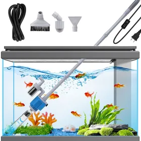 Comparer les prix de Aspirateur électrique d'aquarium,avec changeur d'eau Laveur de Sable Nettoyage des débris Filtre à Eau Douche à Eau débit 6 en 1