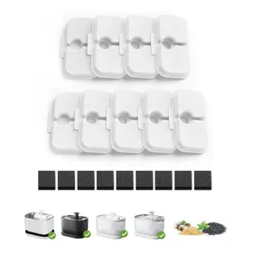 Meilleurs prix pour Lot of 9 filtres de rechange pour fontaine chat avec ponges pr-filtrantes compatibles avec fontaine eau PETLIB BOITE A COMPARTIMENT