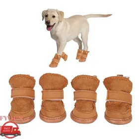 Meilleurs prix pour FYDUN Bottes de chien (Kaki N° 3) Bottes Dhiver Chaudes Pour Chien Chaussures Antidérapantes Pour animalerie panier Kaki 3 Taille