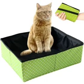 Meilleurs prix pour Bac à Litière pour Chat Pliable Portable Litière de Voyage pour Chat Boîte à Litière Pliable pour