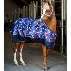 Comparer les prix de Couverture dextérieur pour cheval HorseGuard Josh Turnout 600D - Bleu - 115 cm