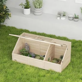 Comparer les prix de MOTHINESSTO5404-Maison enclos cage pour petit animal tortue en bois avec couvercle ouvrable loquets 2 espaces distincts bois natu